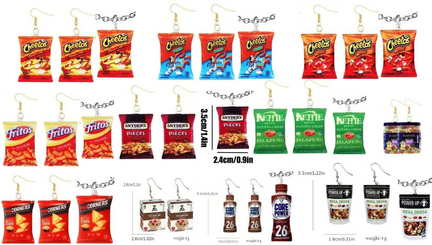 Jewelry 06: Cheetos, Fritos, Snyder's, Kettle, Oatmeal, Nuts, Protein
