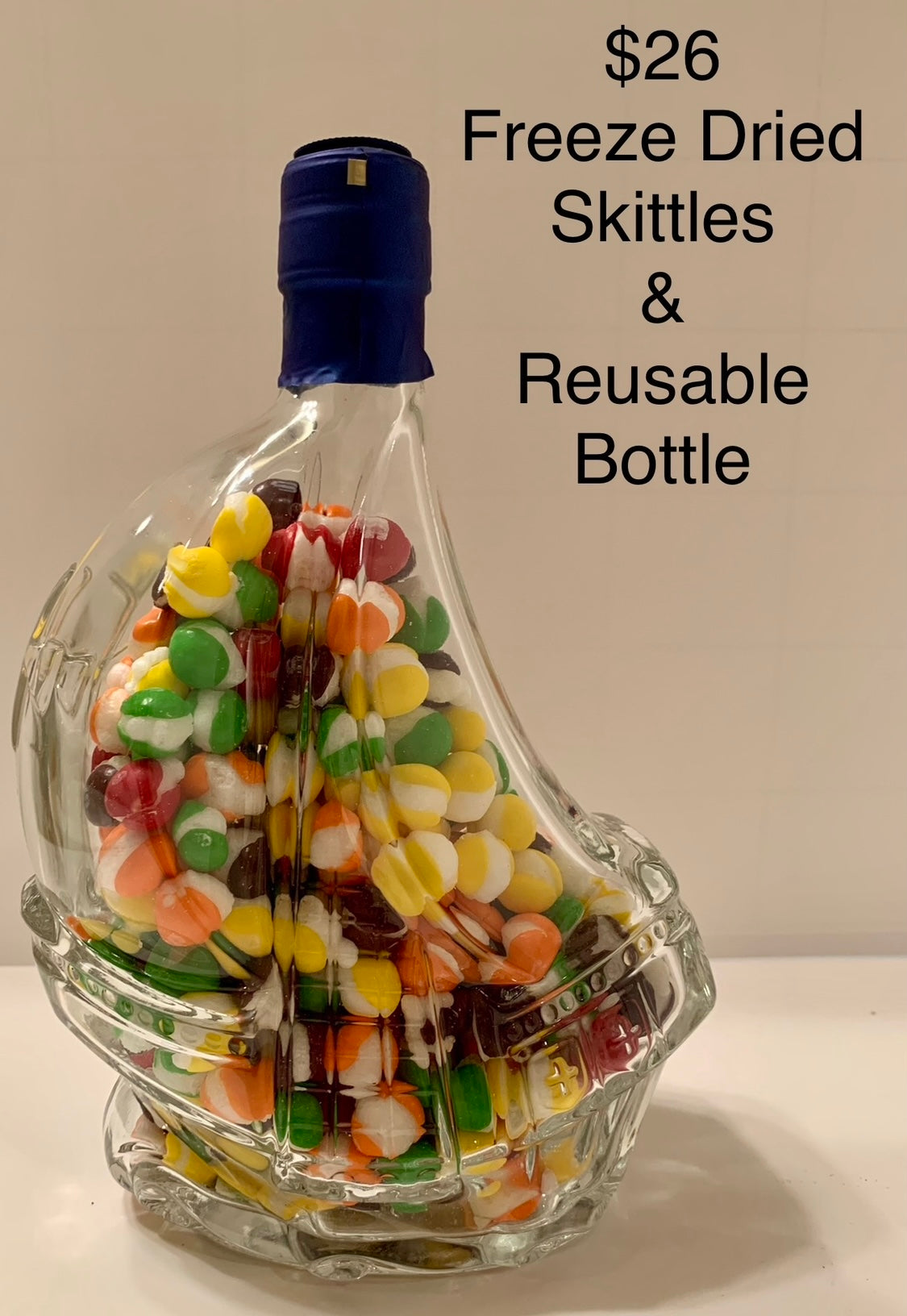 Freeze Dried Fruity Paradise Crunch & Reusable Glass Bottle